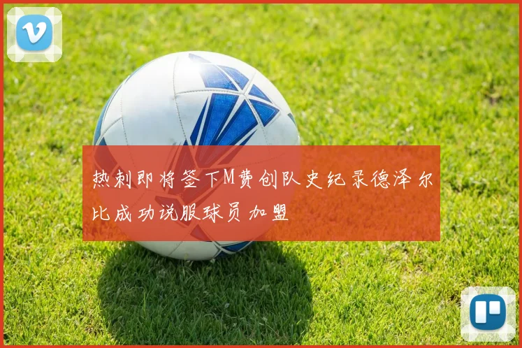 热刺即将签下M费创队史纪录德泽尔比成功说服球员加盟
